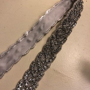 Wedding Satin Sash With Rhinestones